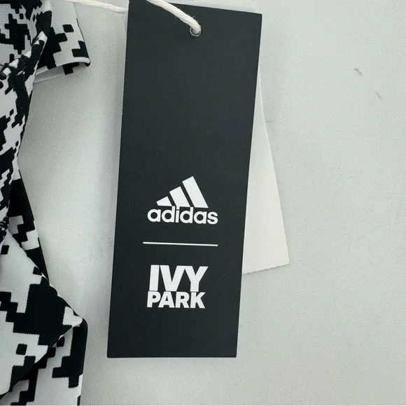 NWT adidas Ivy Park Big Girls Nina Tights Houndstooth Size S black White New - Picture 12 of 16